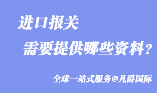 進(jìn)口報關(guān)需要提供什么資料?