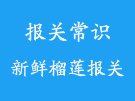 泰國進口新鮮榴蓮報關(guān)手續(xù)-進口代理公司