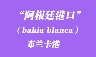 布兰卡港（bahia blanca）