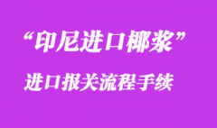 印尼进口椰浆报关流程_港口报关需要的资料