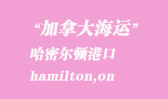 加拿大海运港口：哈密尔顿（hamilton,on）港口