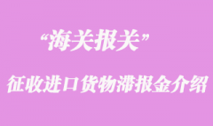 海關(guān)征收進(jìn)口貨物滯報(bào)金介紹