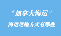 加拿大海运运输方式有那些，多少天到加拿大？