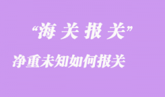 凈重未知如何報關及隨同報關單遞交的單據