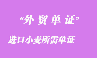 进口小麦所需单证