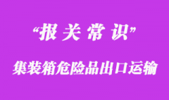 集裝箱危險品出口運(yùn)輸代理