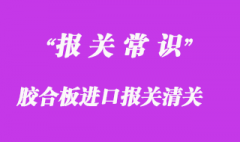 胶合板进口海关编码_胶合板进口报关清关流程