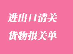 簽發(fā)進(jìn)出口清關(guān)貨物報(bào)關(guān)單的相關(guān)知識(shí)簡(jiǎn)介