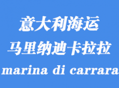 意大利海运港口：马里纳迪卡拉拉（marina di carrara）港口