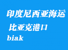 印度尼西亚海运港口：比亚克（biak）港口